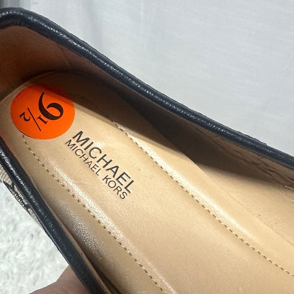 Michael Kors Black and Tan Patterned Loafers - Picture 11 of 12